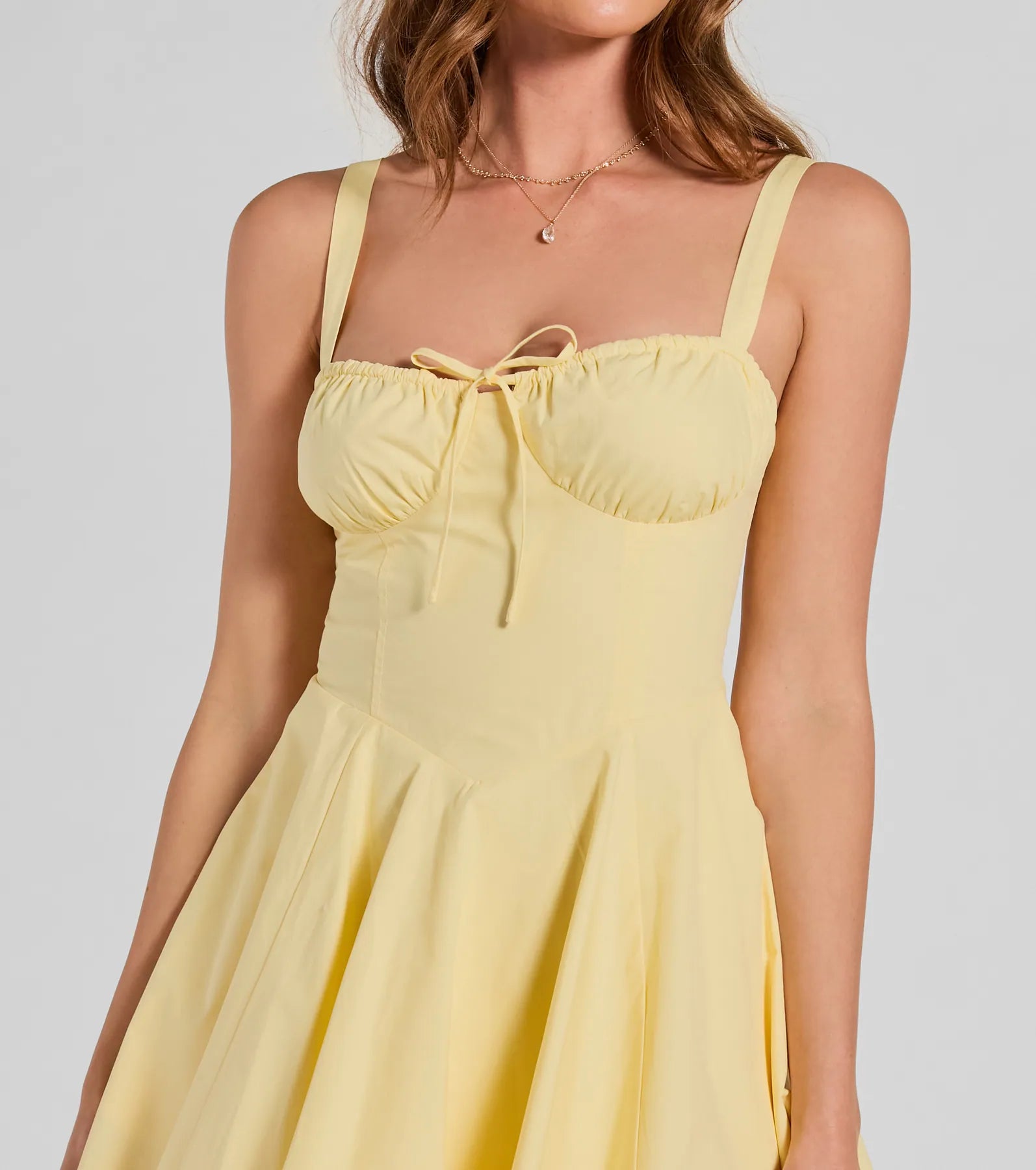 Ray Of Beauty Lace-Up Corset Skater Dress - Image 7