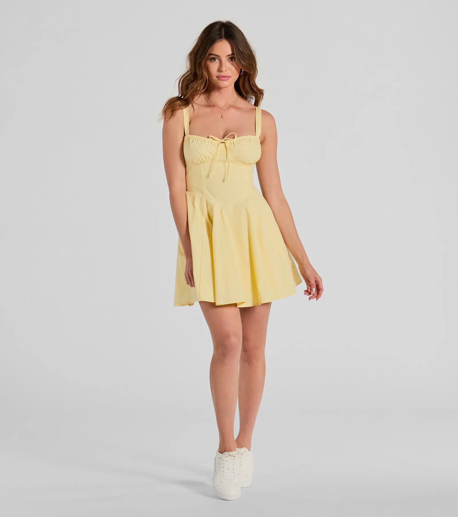 Ray Of Beauty Lace-Up Corset Skater Dress - Image 8