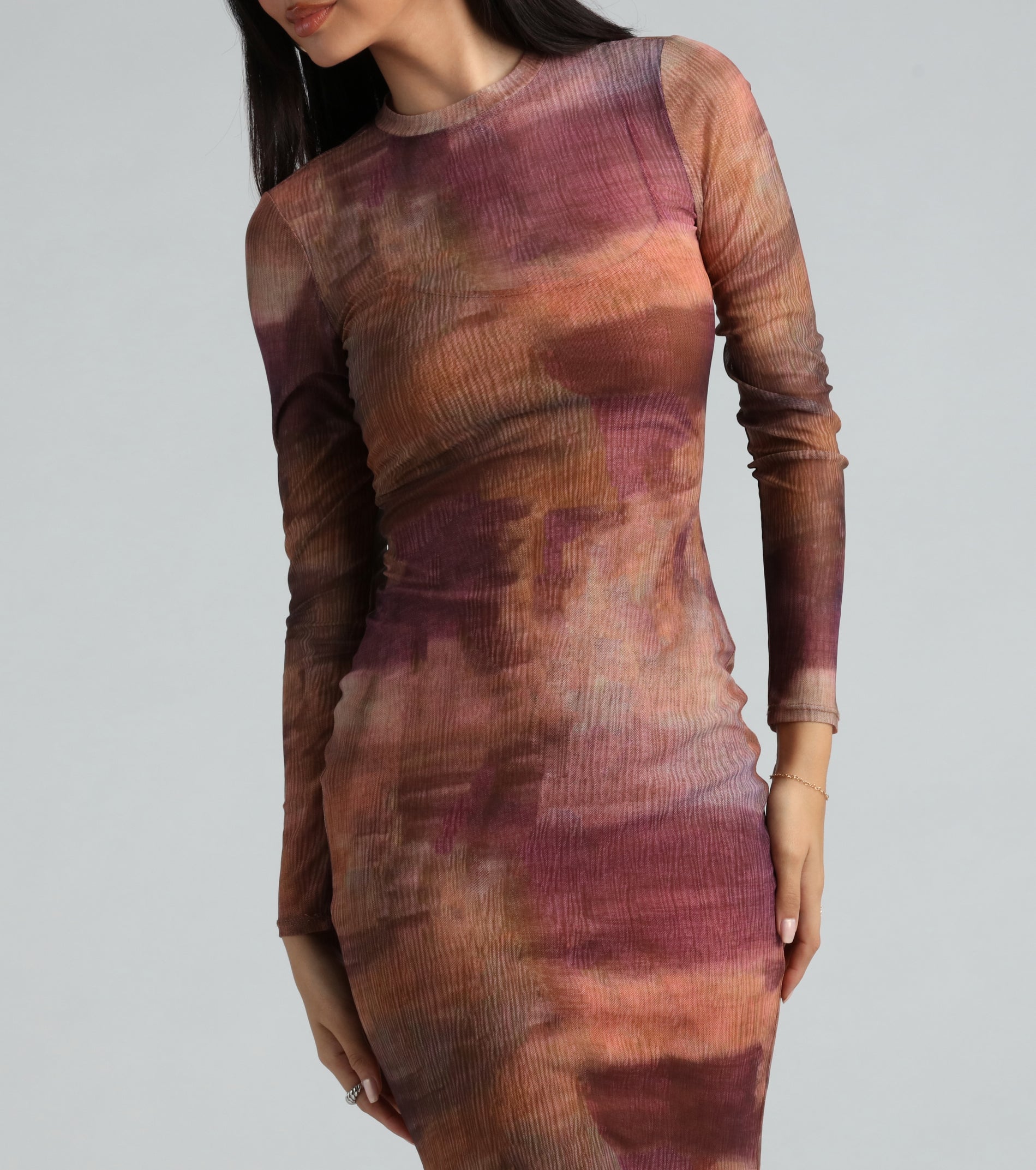 Attract And Allure Marble Print Midi Dress - Image 4